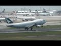 Hong Kong Airport Plane Spotting. Takeoffs and Landings with Full Airport View