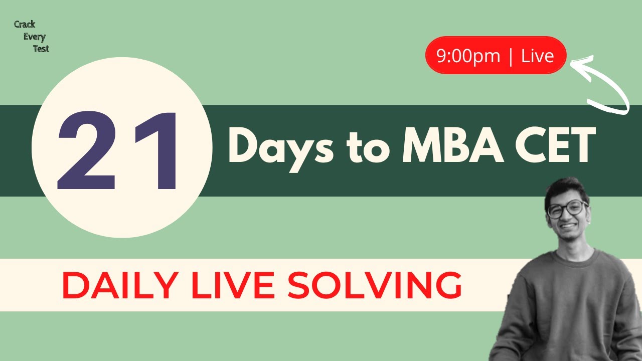 21 Days To MBA CET LAST 3 WEEKS Daily Practice For MBA CET Crack 21-days-to-mba-cet-last-3-weeks-daily-practice-for-mba-cet-crack