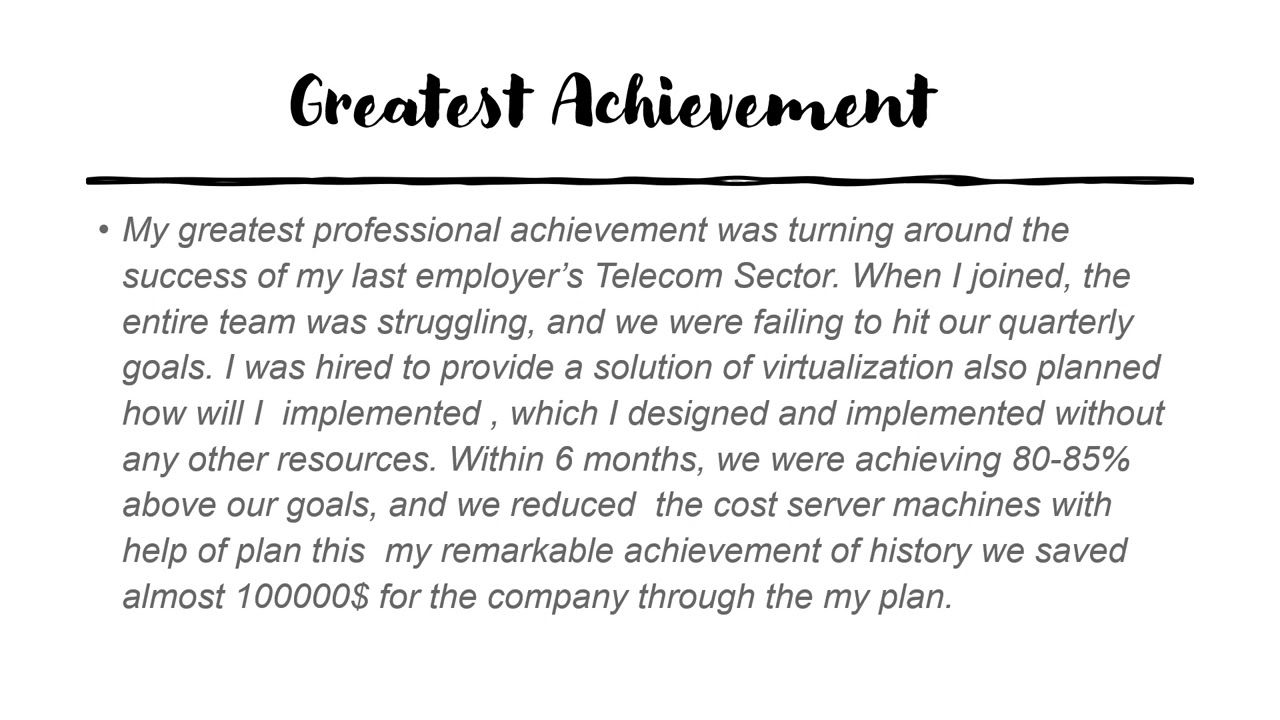 Past Accomplishments