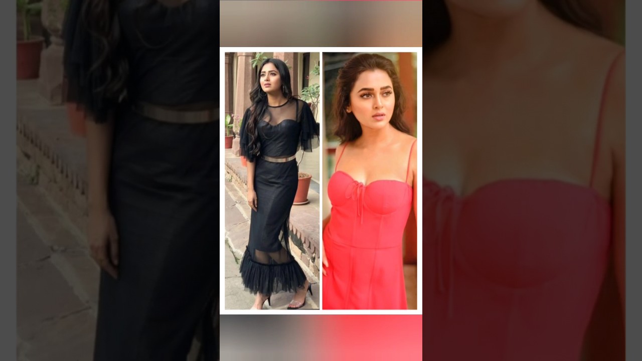 🐍All naagin actress black colour dress 🆚 red colour dress 