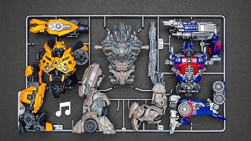 ♪Build: Transformers 3｜Megatron｜Bumblebee｜Optimus｜Satisfying beat building｜Speed build｜Model Kit