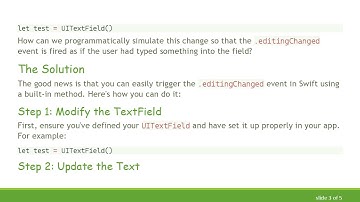 How to Programmatically Trigger .editingChanged for a UITextField in Swift
