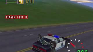 Road Rash 64 Playthrough - Level 4 Race 3 - BZZZZT! screenshot 5