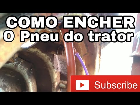 Aprenda como colocar ÁGUA facilmente no PNEU do TRATOR!!