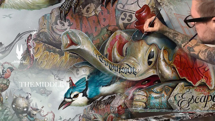 Greg CRAOLA Simkins takes on one of his MOST AMBITIOUS PAINTINGS to date with "The Middle"