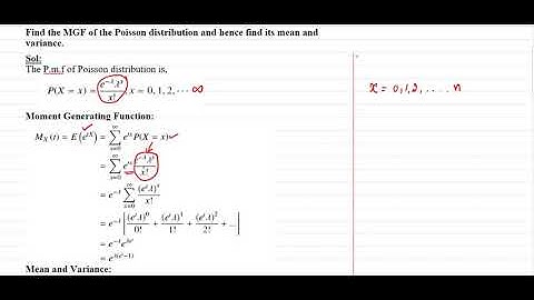 Poisson Distribution - MGF, MEAN & VARIANCE