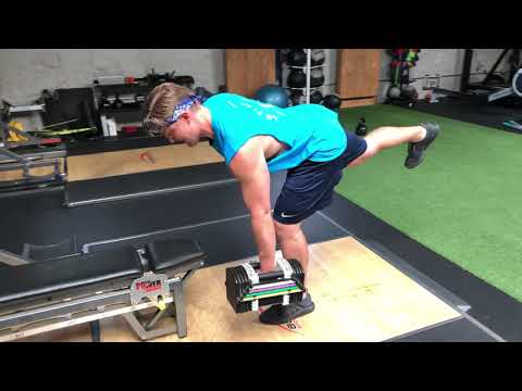 1 Arm 1 Leg DB Row - Ipsilateral SLDL Position