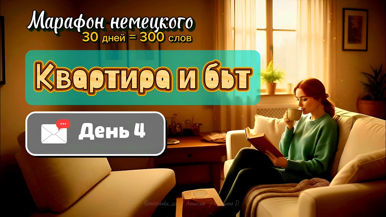 4  ДЕНЬ - МАРАФОН немецкого: 30 дней = 300 слов. Немецкий: Просто и понятно! | Lernen Deutsch 2026