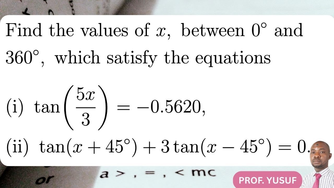 TAN TANGLE 🔥: Can You Solve This Trig Equation with a Twist?