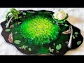 #1164 On Golden Pond. Beautiful Huge Crystal Resin Tray