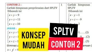System of Linear Equations in Three Variables (SPLTV) Example 2