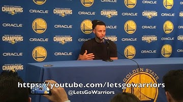Entire STEPH CURRY presser (+entrance/exit): prove Kerr wrong by returning in Playoffs R1?, 2016 MCL