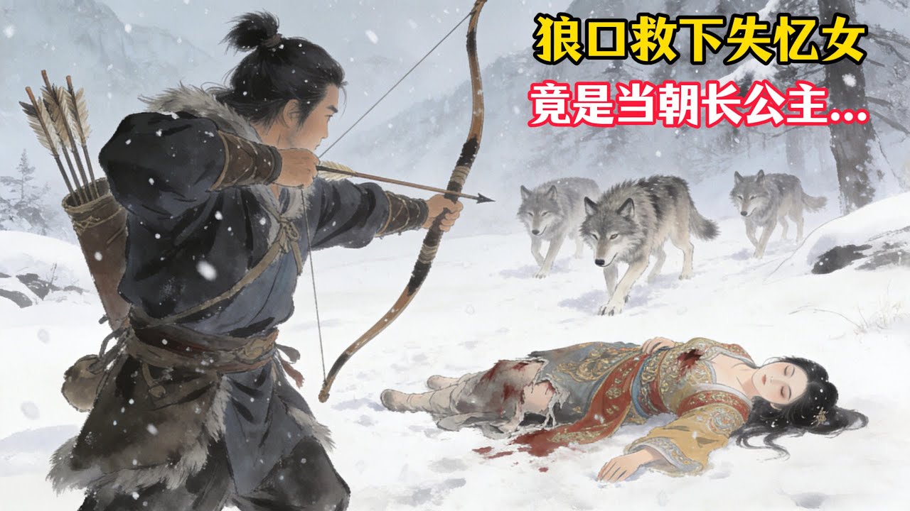 獵戶救回失憶女，她每天只寫一個“赦”字，五年後官兵圍村叫她長公主... #猎人 #古偶 #宫廷 #故事会 #情感故事 #古代故事