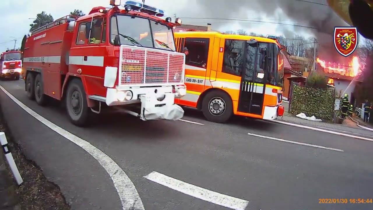 Požár rodinného domu v Ostravě-Proskovicích, 30.1.2022
