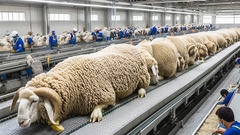 Intelligent Sheep Farming Technology - Lamb Slaughter & Processing Line - Wool Manufacturing Factory