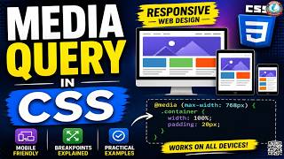 Media Query in CSS | Responsive Web Design Tutorial for Beginners