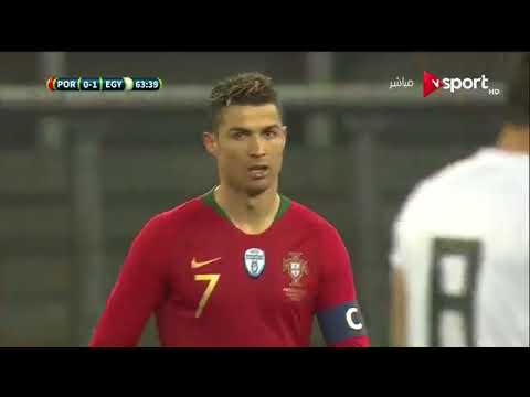 مصر والبرتغال الشناوي ينقذ هدف مؤكد من رونالدو ومدحت شلبي يعلق بص الغل من رونالدو