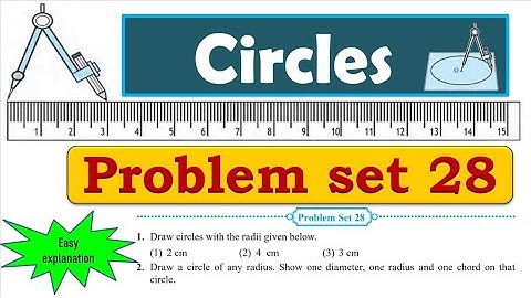 Problem set 28 | Circles | Chapter 7 | 5th standard | Maths