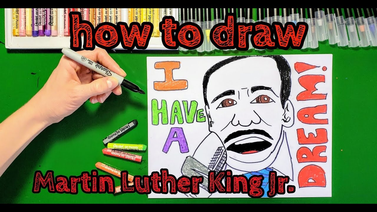 how to draw martin luther king jr step by step for kids