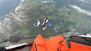 Wingsuit heli skydive jump Mt. Eiger