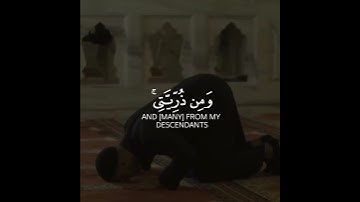 رب اجعلني مقيم الصلوة ومن ذريتي | طارق محمد | تلاوة جميلة جداً | حالات واتساب دينية