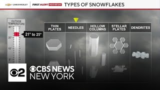 How different types of snowflakes form in winter storms