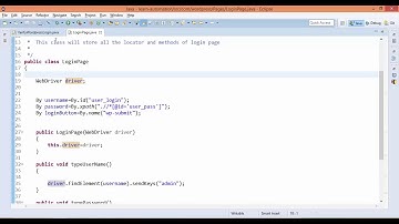Page Object Model, Design Pattern With Selenium   Part  1