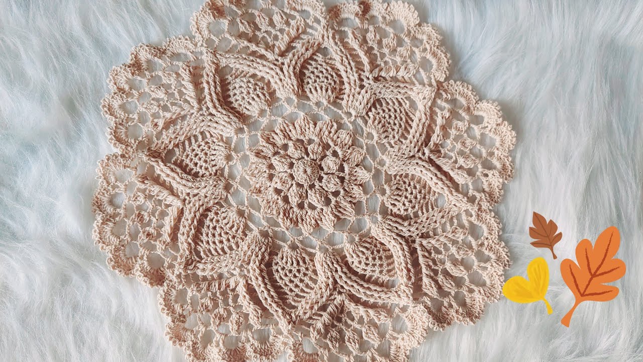 كروشية 🧶 ورشة مفرش دائري صغير 💜 الشرح الجزء الأول 💛