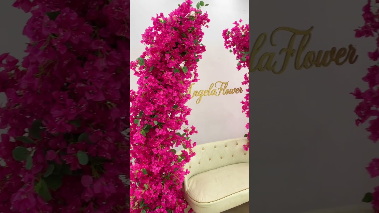 Hot Pink Bougainvillea Plum Blossom Table Sofa Runner Event Flower 