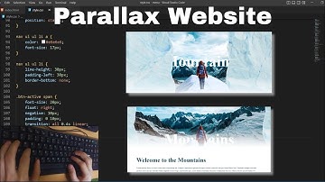 ASMR Programming - Mountains Parallax Website - No Talking