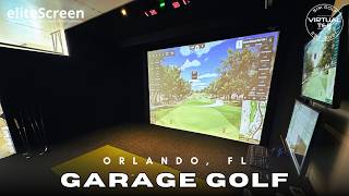Custom Orlando Garage Golf Simulator | Uneekor EYE XO2 + Optoma 4K