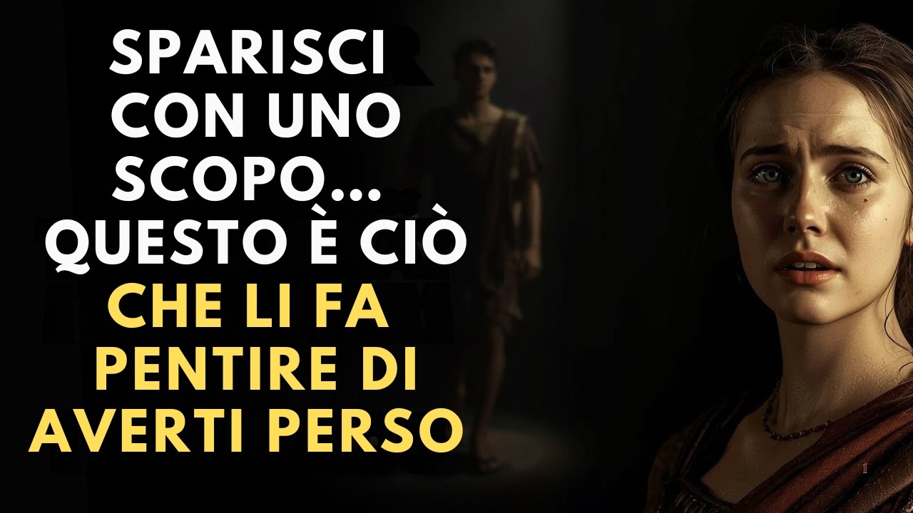 SPARISCICON UNO SCOPO…QUESTO È CIÒ CHE LI FAPENTIRE DI AVERTI PERSO