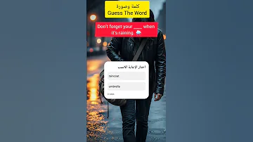 الشاطر يقول انهي الأنسب Umbrella ولا Raincoat 