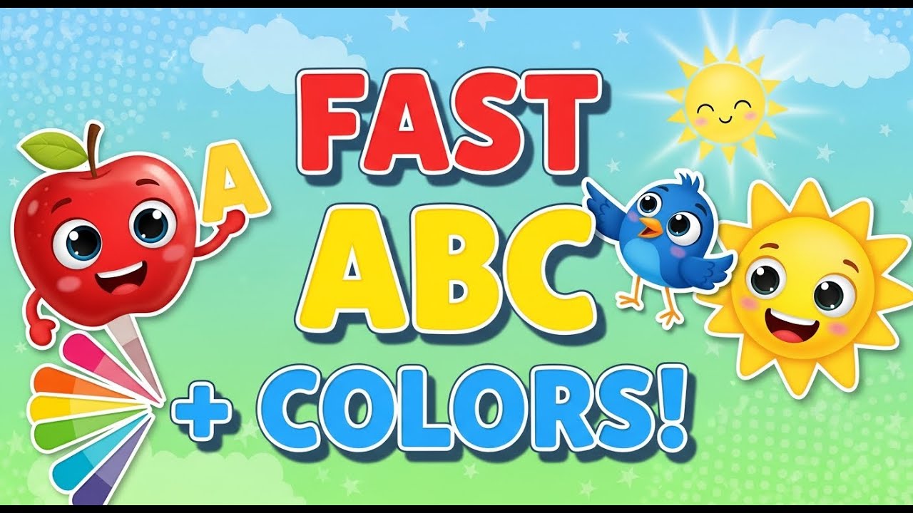 Color Zoom ABC Song 🚀 Ultra-Fast A–Z Letters with Rainbow Flashes