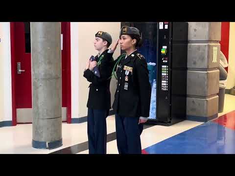 Bettye Davis East Anchorage High School Thunderbird JROTC Battalion Flag Retirement Ceremony