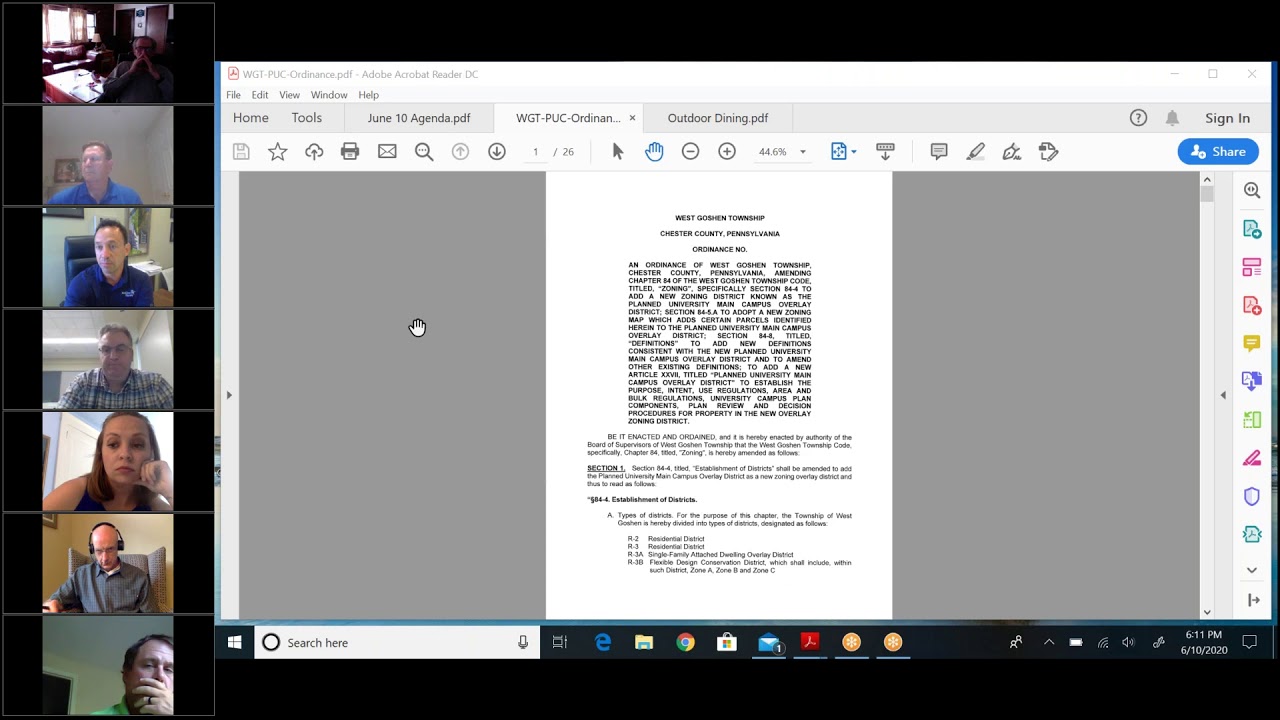 West Goshen BoS Meeting 6 10 20