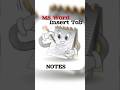MS Word Insert Tab simple and easy notes #computereducation #computer #notes #simple #easy #ytshorts