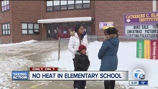 Parents of students at one Detroit school say classrooms are without heat