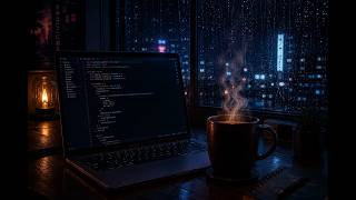Coffee, Code & Rain ☕ Dark Synthwave for Deep Focus