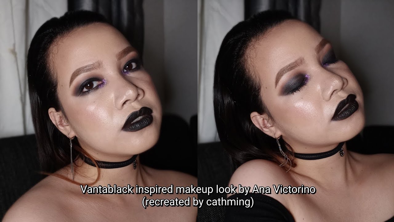 Vantablack inspired makeup look by Ana Victorino (recreated by Cathlene Atienza)