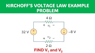 KIRCHHOFF's VOLTAGE LAW (KVL) EXAMPLE PROBLEM