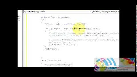 Csharp Tutorial 51  Reading PDF File Using iTextSharp and show it in Textbox or RichTextbox