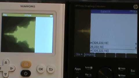 Graphic performance test #1/3 : NumWorks (Python) vs HP Prime (Python-like)