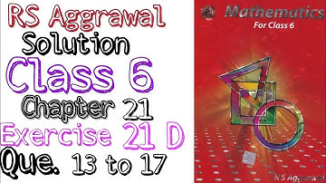 Rs Aggarwal Class 6 Exercise 21D Question number 13,14,15,16,17|Concept of Perimeter and Area|MD Sir