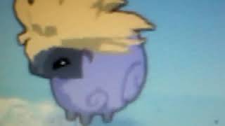 purple sheep cloak on aj