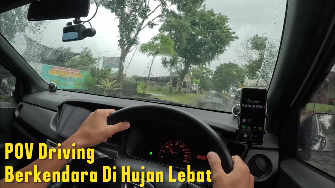 POV Driving Taxi Online Sigra Tipe D 1.0 | Berkendara Hujan Lebat Jalur Puncak