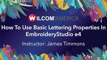 How To Use  Basic Letter Properties In EmbroideryStudio e4
