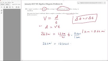 Problem 26, January 2017 Algebra I (Common Core) Regents Exam - JuanTutors.com