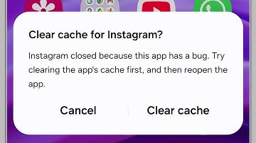 Fix Clear cache for Instagram closed because this app has a bug Try clearing the app