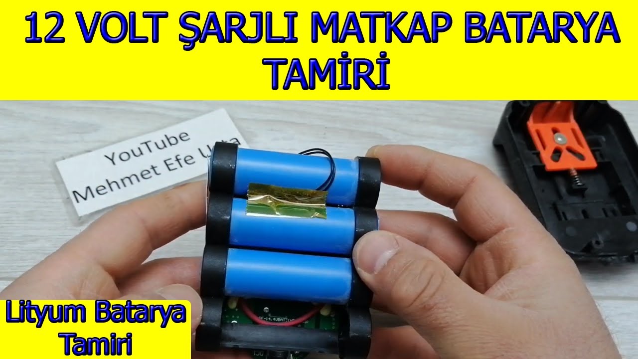 12 Volt Şarjlı Matkap Bataryası Tamiri (lityum batarya tamiri, lithium  battery repair) - YouTube